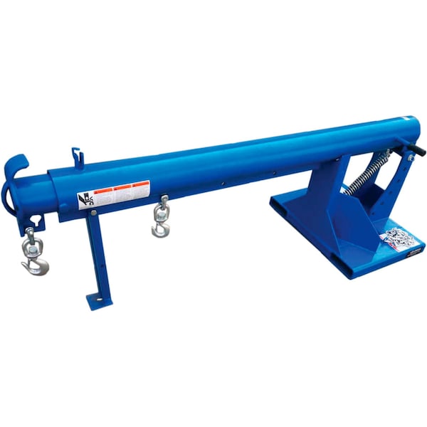 Global Industrial Adjustable Pivoting Forklift Jib Boom Crane, 86-5/8in-146-5/8inL, 4000 Lbs.Cap. 989042 - main